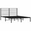 sengeramme med sengegavl 140x190 cm metal sort