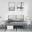 sengeramme med sengegavl 150x200 cm metal sort