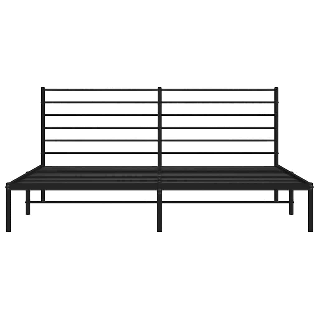 sengeramme med sengegavl 193x203 cm metal sort