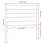 udskiftningsgavl 107 cm metal sort