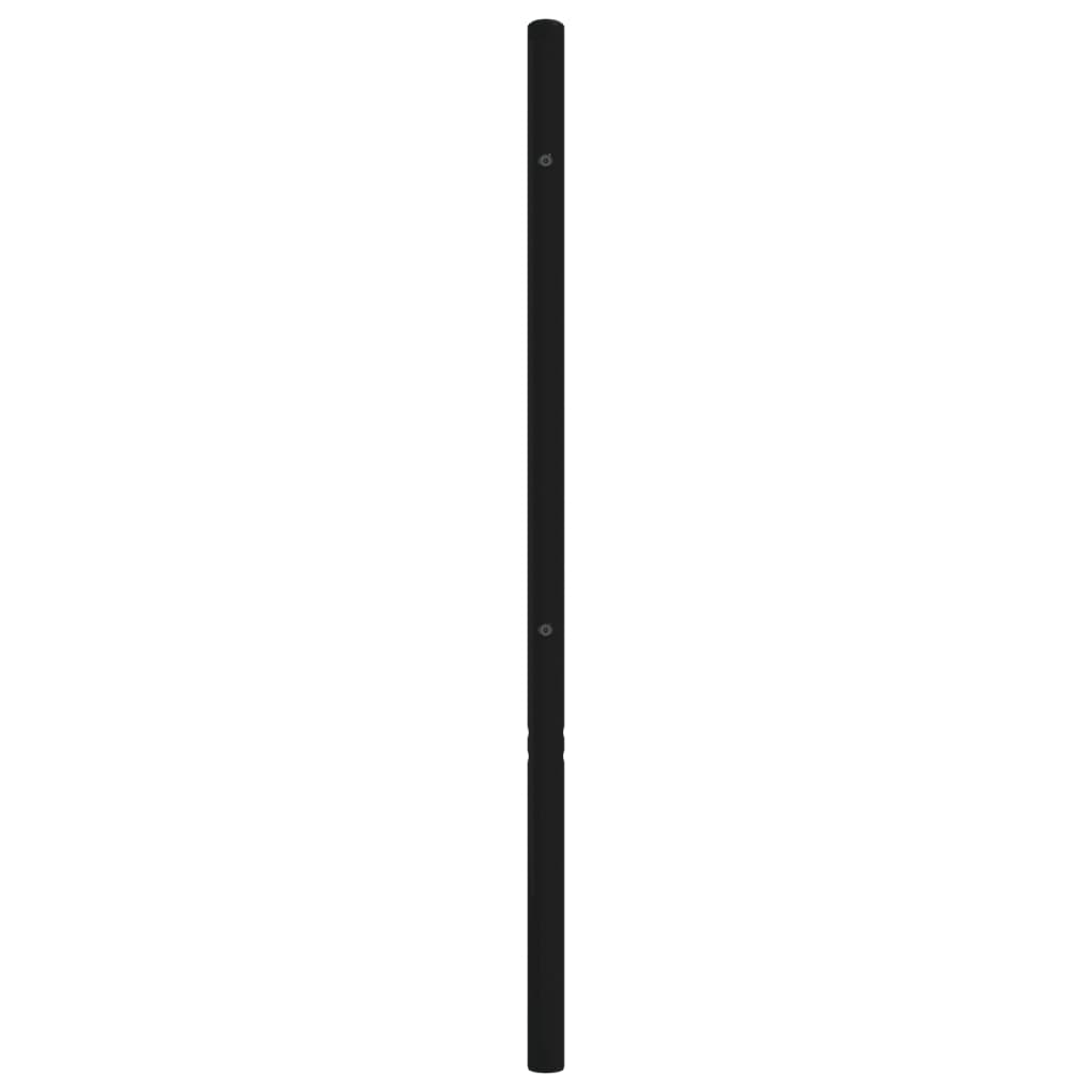 udskiftningsgavl 200 cm metal sort