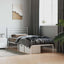 sengeramme med sengegavl 90x190 cm metal hvid