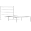 sengeramme med sengegavl 90x200 cm metal hvid