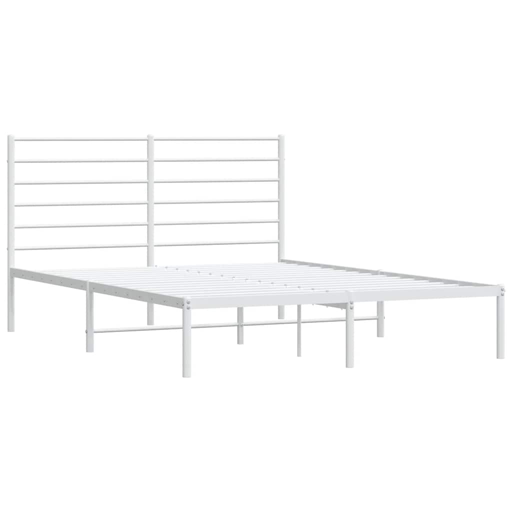 sengeramme med sengegavl 120x190 cm metal hvid