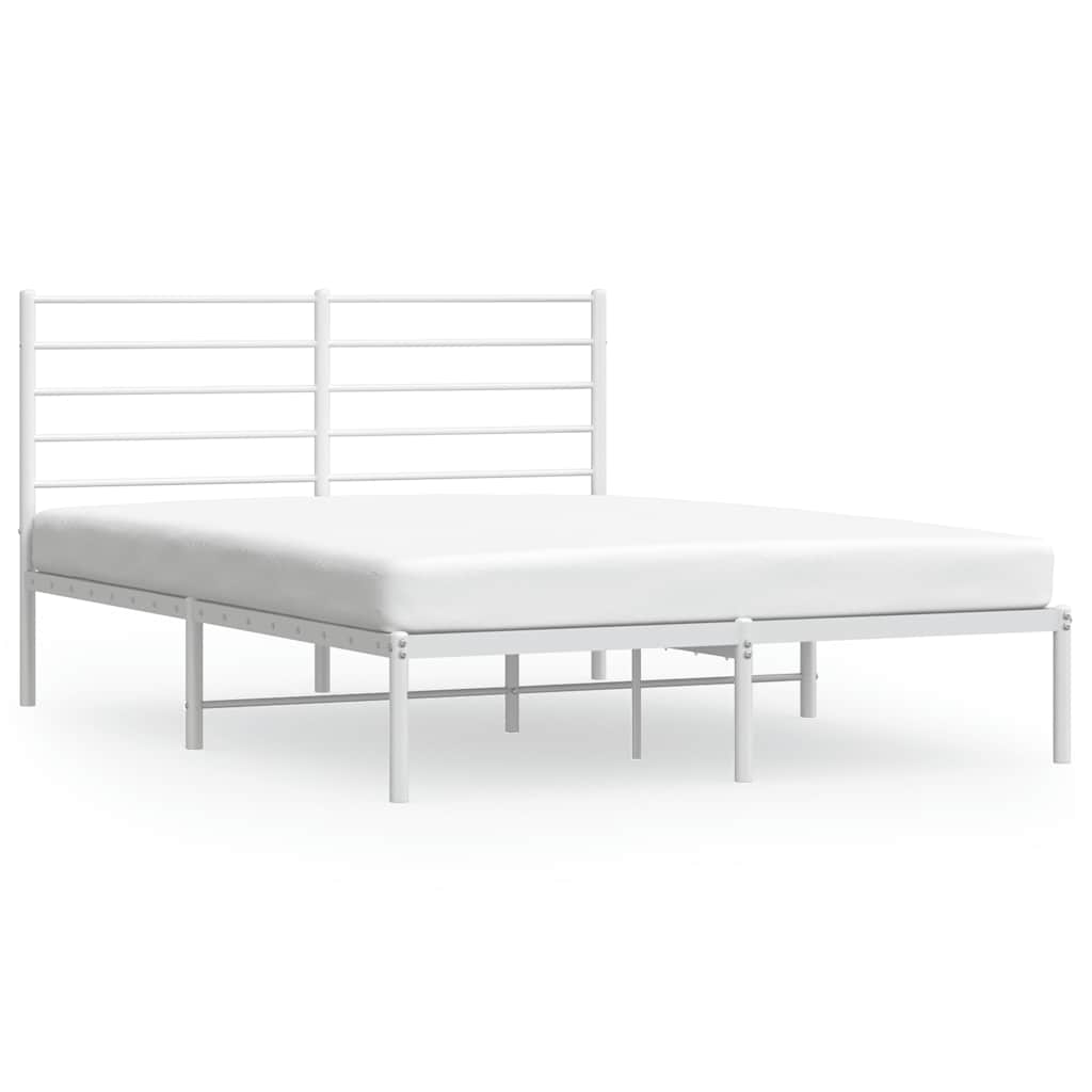 sengeramme med sengegavl 120x200 cm metal hvid