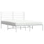 sengeramme med sengegavl 120x200 cm metal hvid