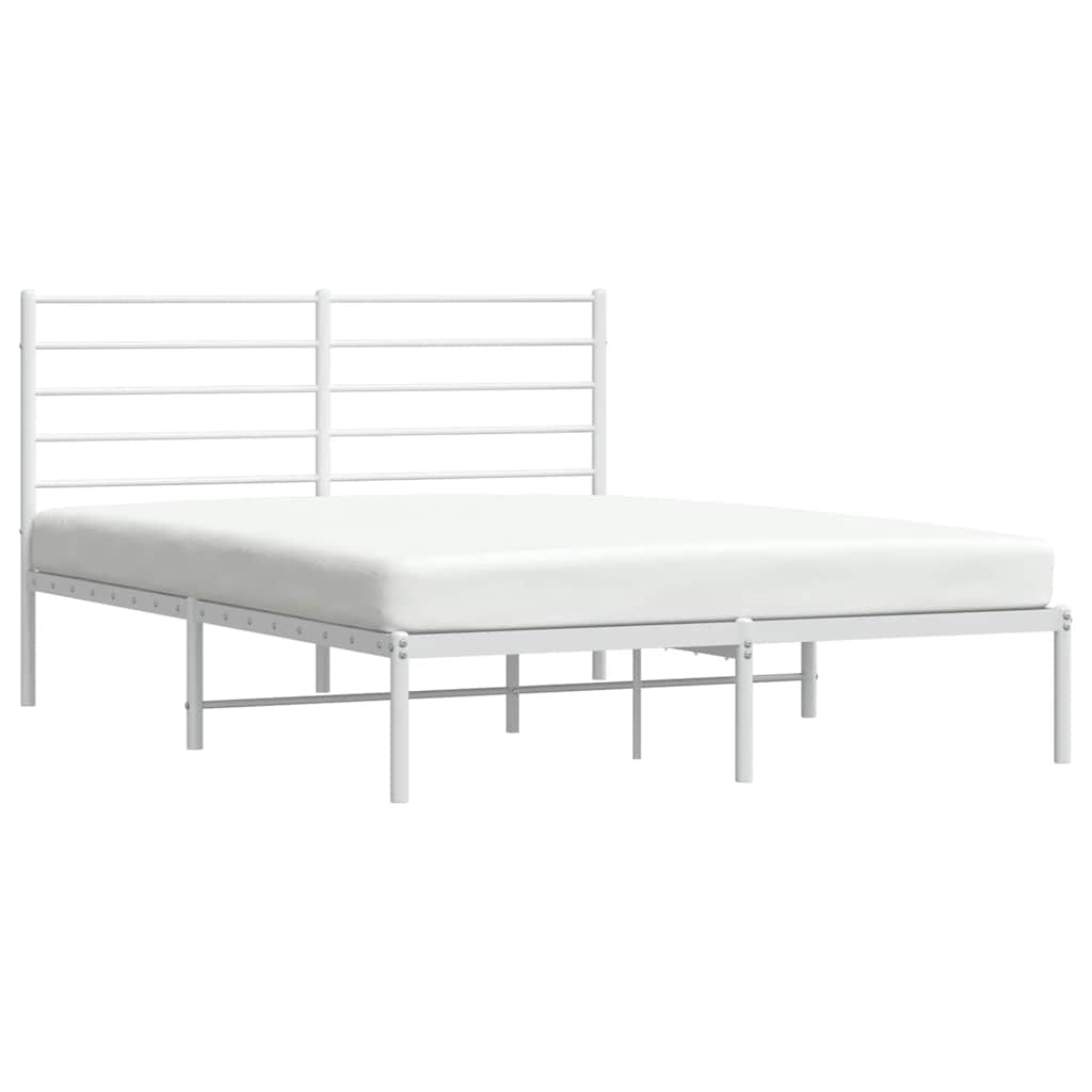 sengeramme med sengegavl 120x200 cm metal hvid