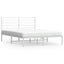 sengeramme med sengegavl 135x190 cm metal hvid