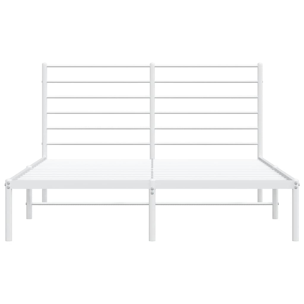sengeramme med sengegavl 140x190 cm metal hvid