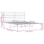 sengeramme med sengegavl 140x190 cm metal hvid
