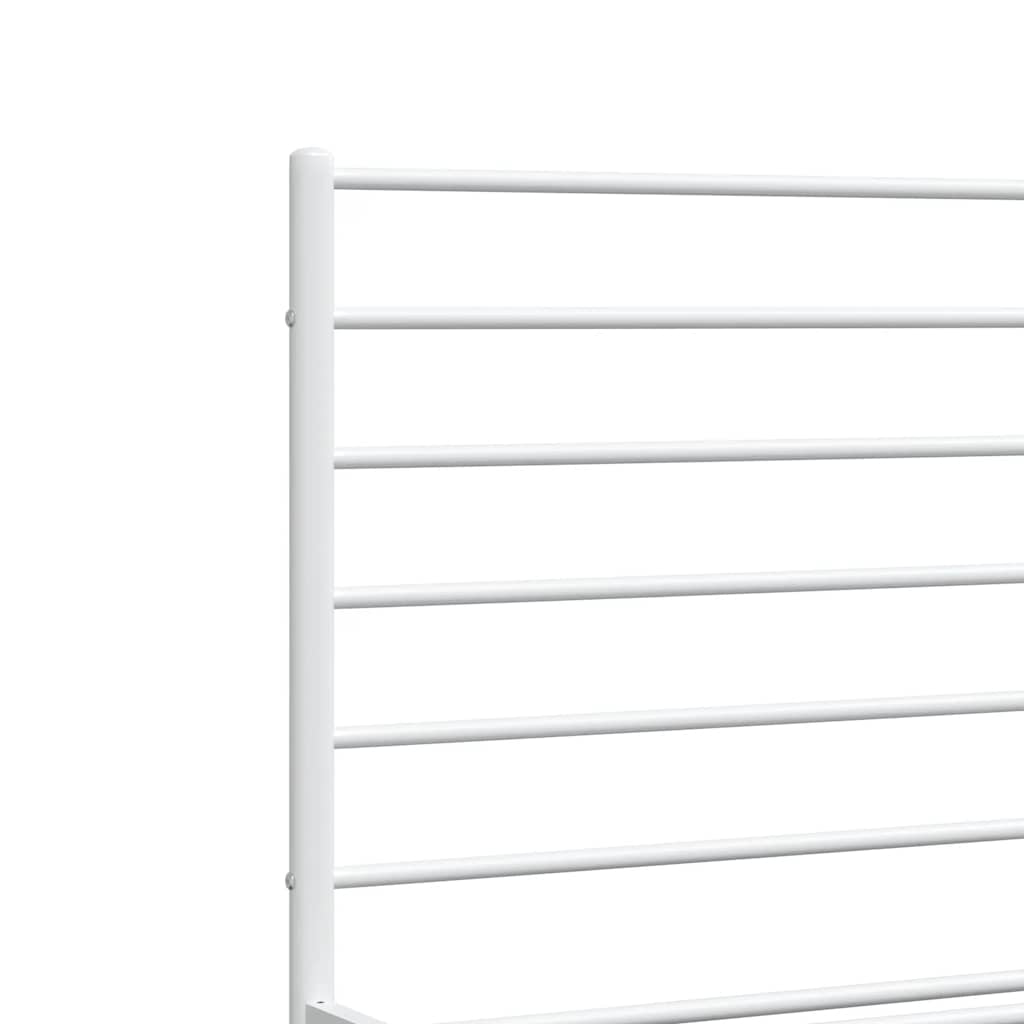 sengeramme med sengegavl 160x200 cm metal hvid