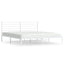 sengeramme med sengegavl 193x203 cm metal hvid