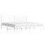 sengeramme med sengegavl 193x203 cm metal hvid