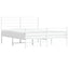 sengeramme med sengegavl og fodgærde 160x200 cm metal hvid