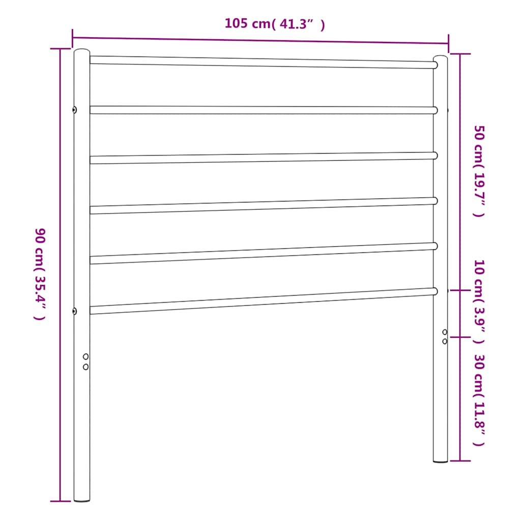 udskiftningsgavl 100 cm metal hvid