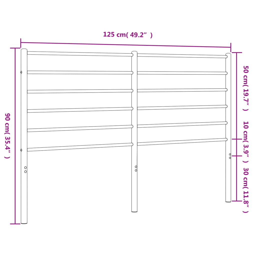udskiftningsgavl 120 cm metal hvid