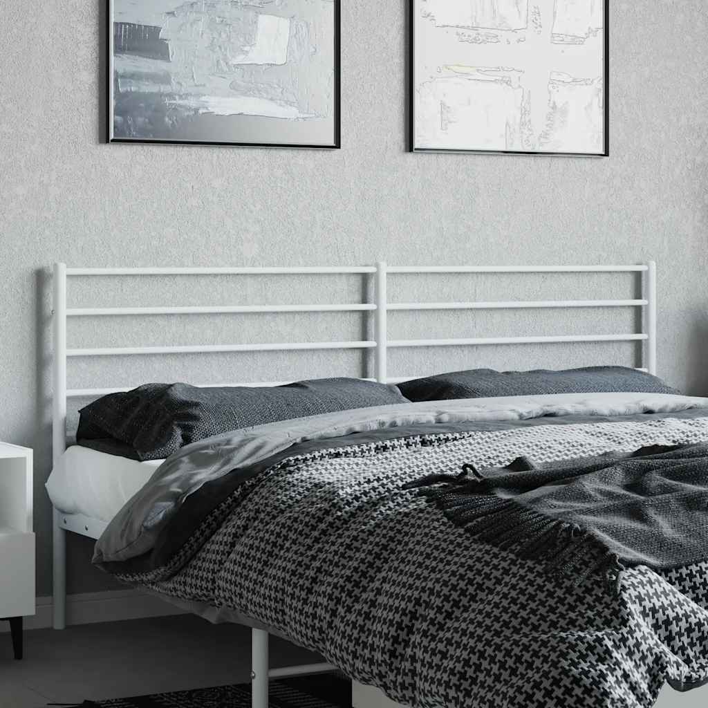 udskiftningsgavl 200 cm metal hvid