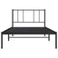sengeramme med sengegavl 90x190 cm metal sort