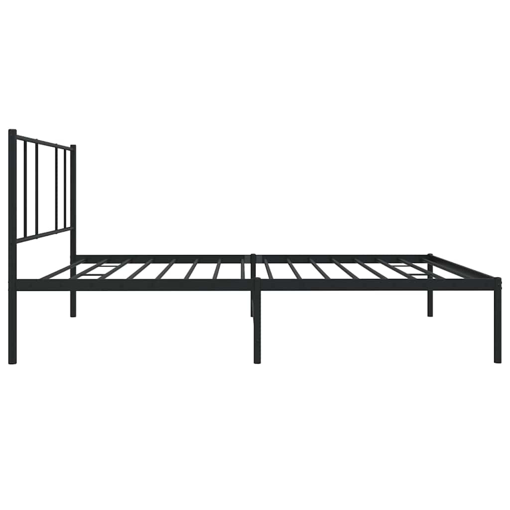 sengeramme med sengegavl 90x190 cm metal sort