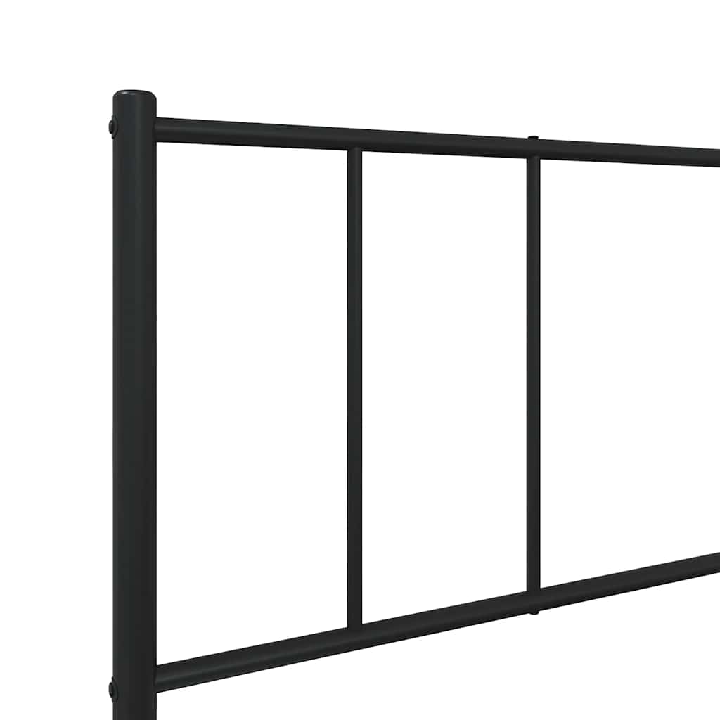 sengeramme med sengegavl 90x190 cm metal sort