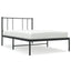 sengeramme med sengegavl 90x200 cm metal sort