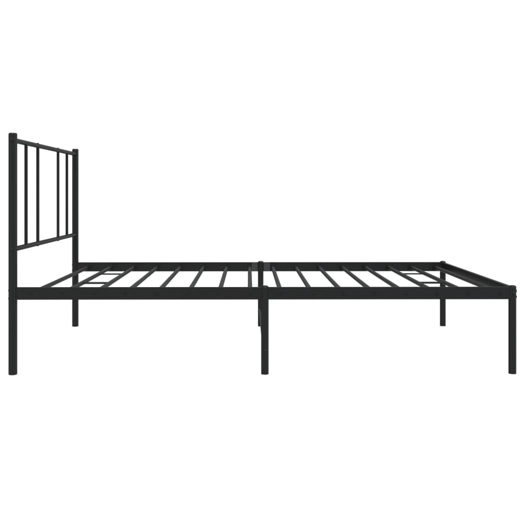 sengeramme med sengegavl 90x200 cm metal sort