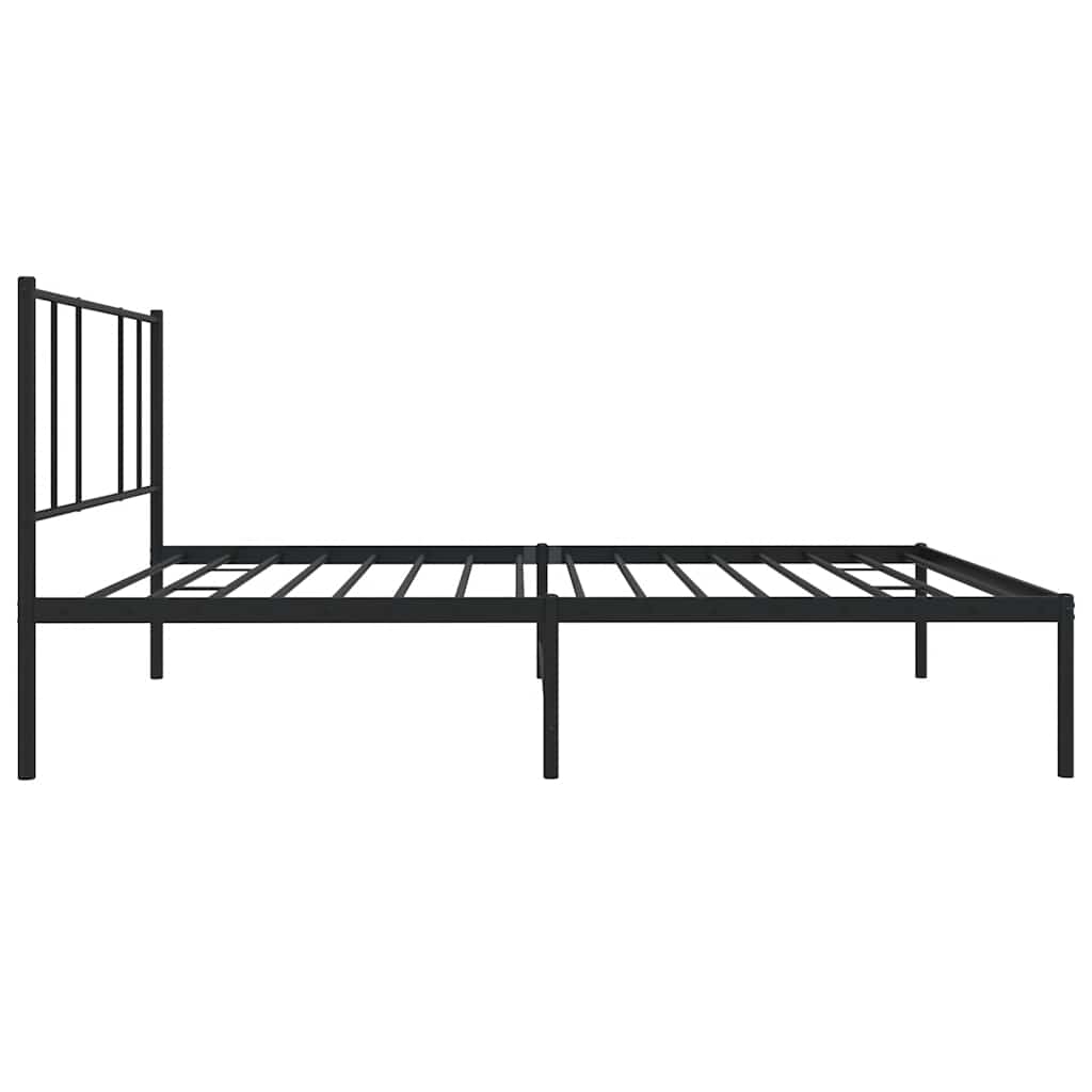 sengeramme med sengegavl 100x190 cm metal sort