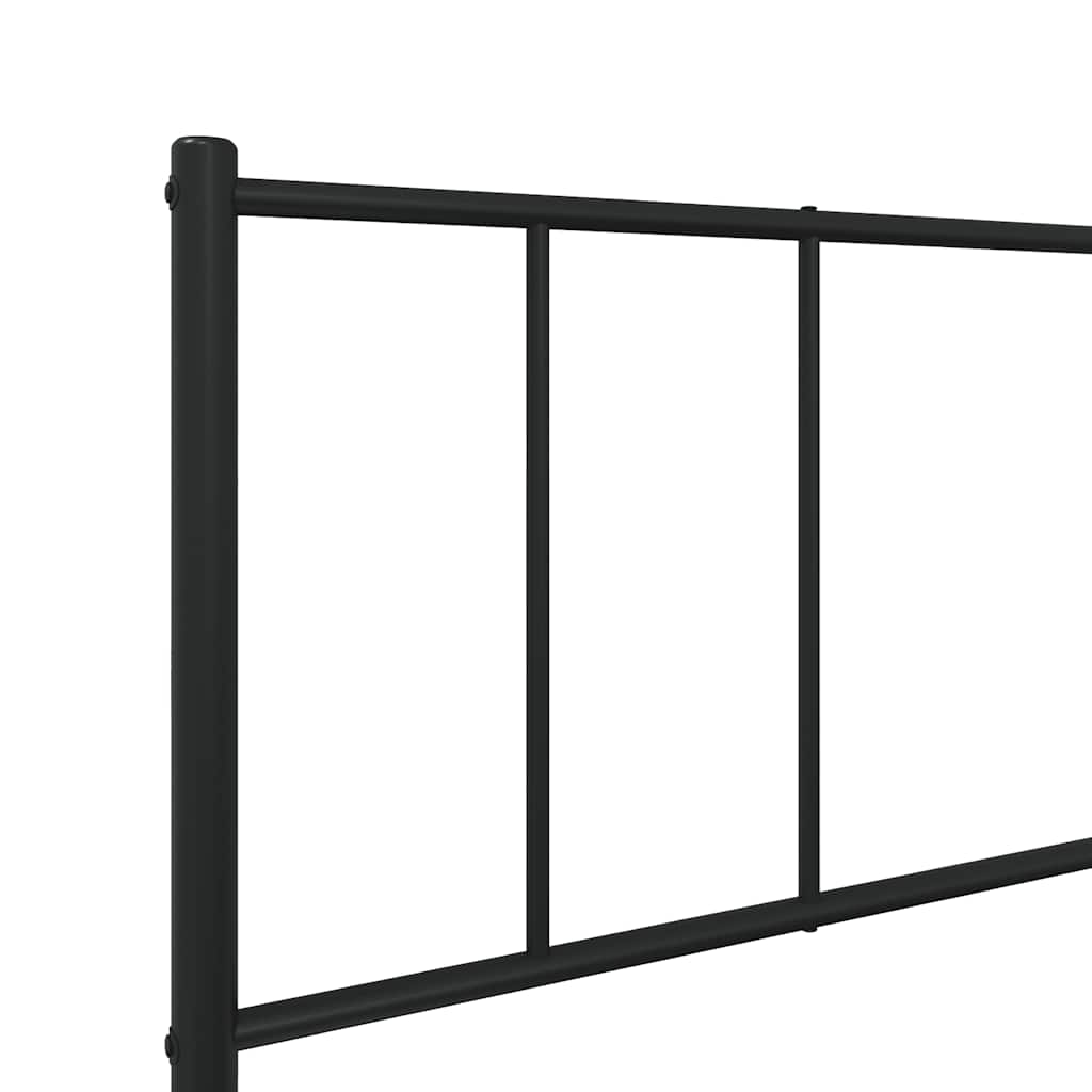 sengeramme med sengegavl 100x190 cm metal sort