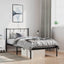 sengeramme med sengegavl 100x190 cm metal sort