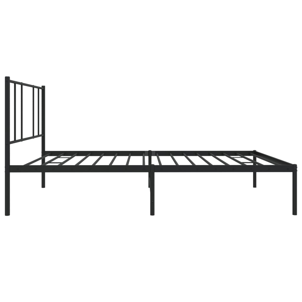 sengeramme med sengegavl 100x200 cm metal sort