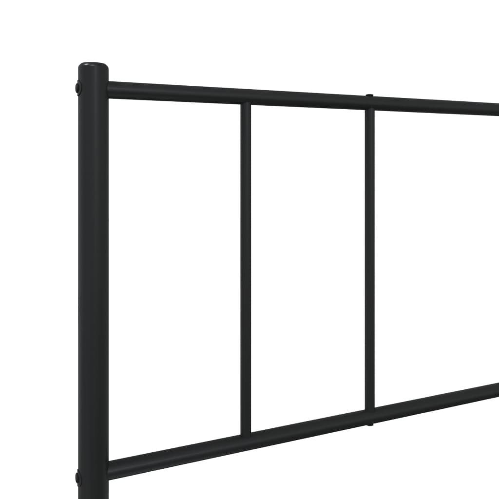 sengeramme med sengegavl 100x200 cm metal sort