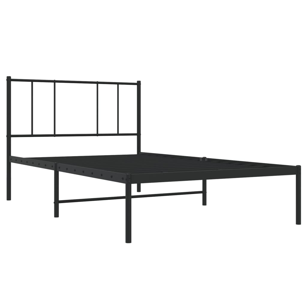 sengeramme med sengegavl 107x203 cm metal sort