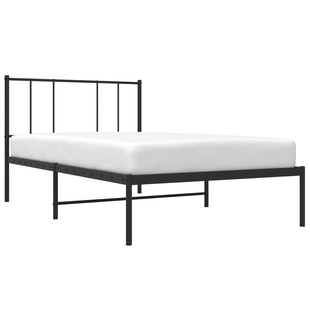 sengeramme med sengegavl 107x203 cm metal sort