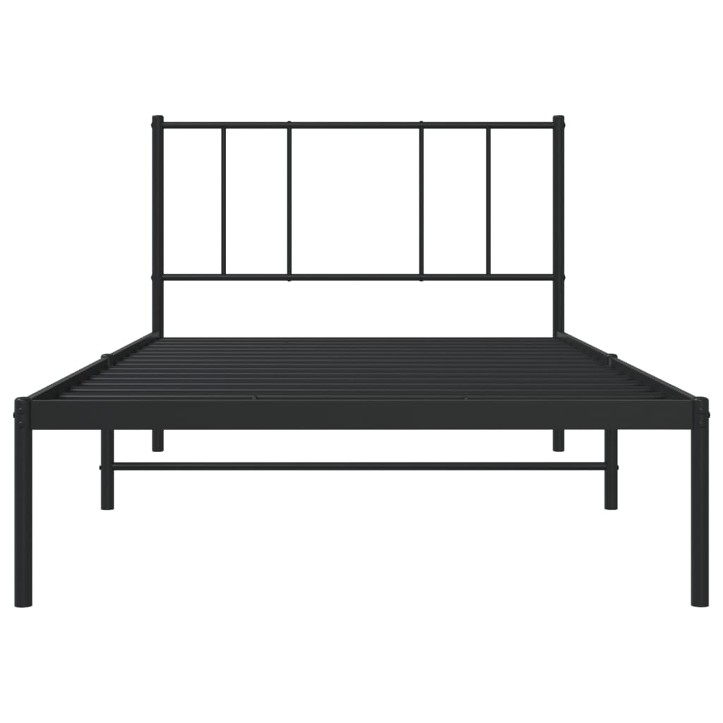 sengeramme med sengegavl 107x203 cm metal sort