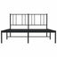 sengeramme med sengegavl 120x200 cm metal sort