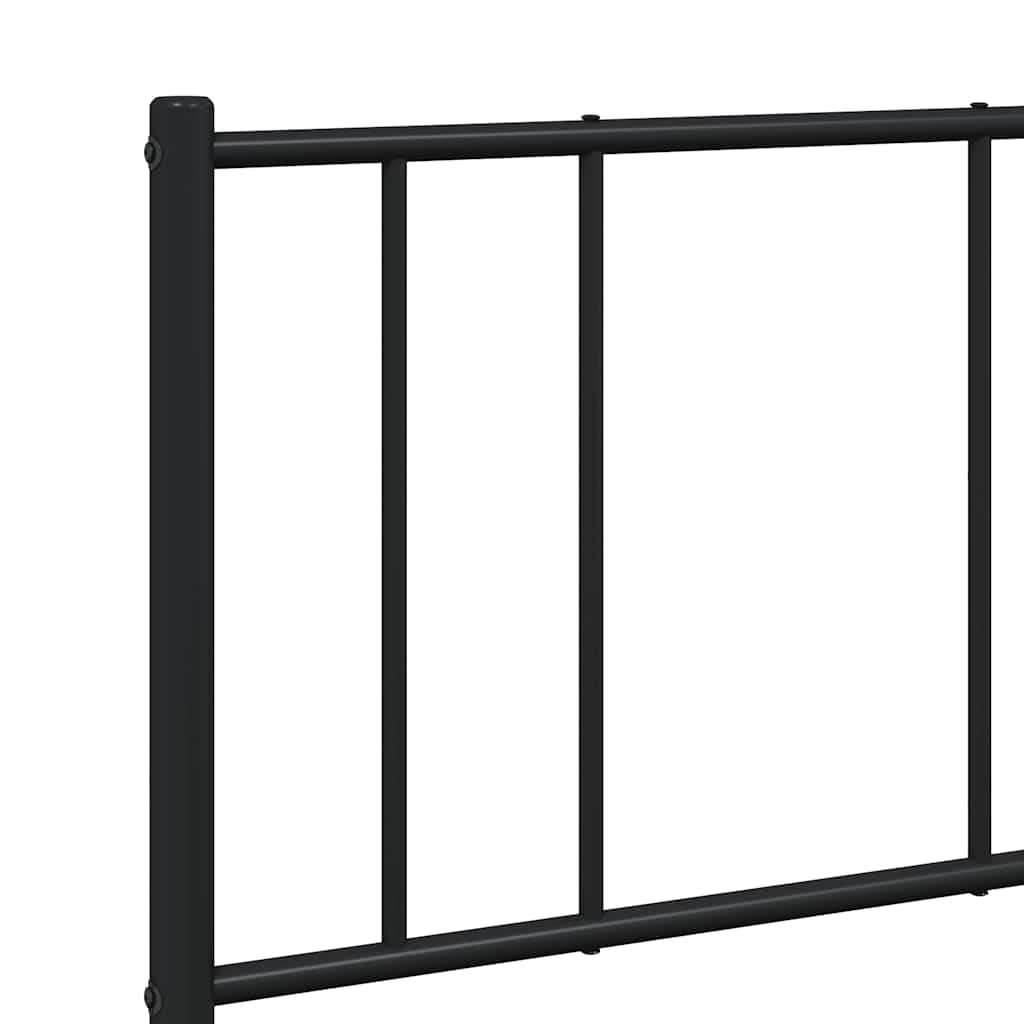 sengeramme med sengegavl 140x190 cm metal sort