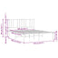 sengeramme med sengegavl 140x190 cm metal sort