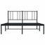 sengeramme med sengegavl 140x200 cm metal sort