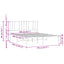 sengeramme med sengegavl 140x200 cm metal sort