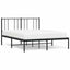 sengeramme med sengegavl 160x200 cm metal sort