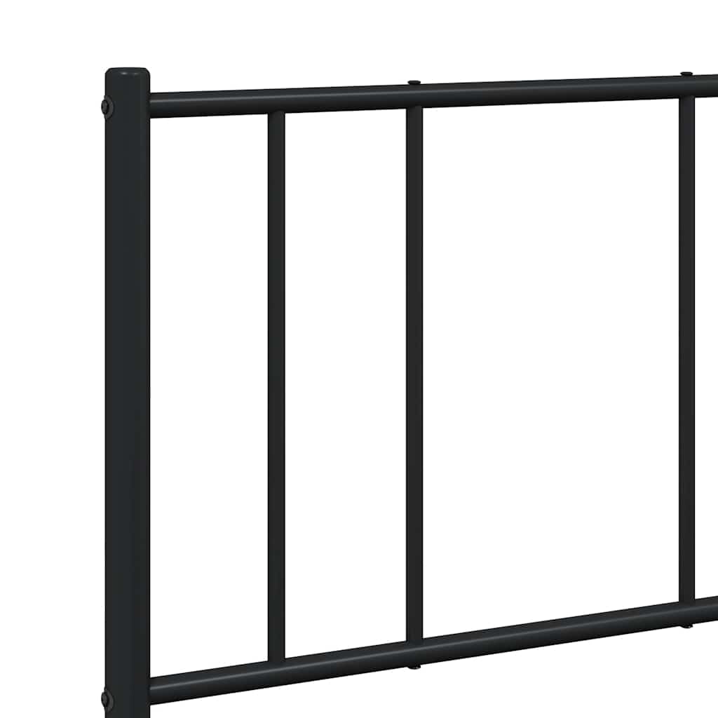 sengeramme med sengegavl 160x200 cm metal sort