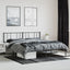 sengeramme med sengegavl 180x200 cm metal sort