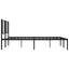 sengeramme med sengegavl 180x200 cm metal sort