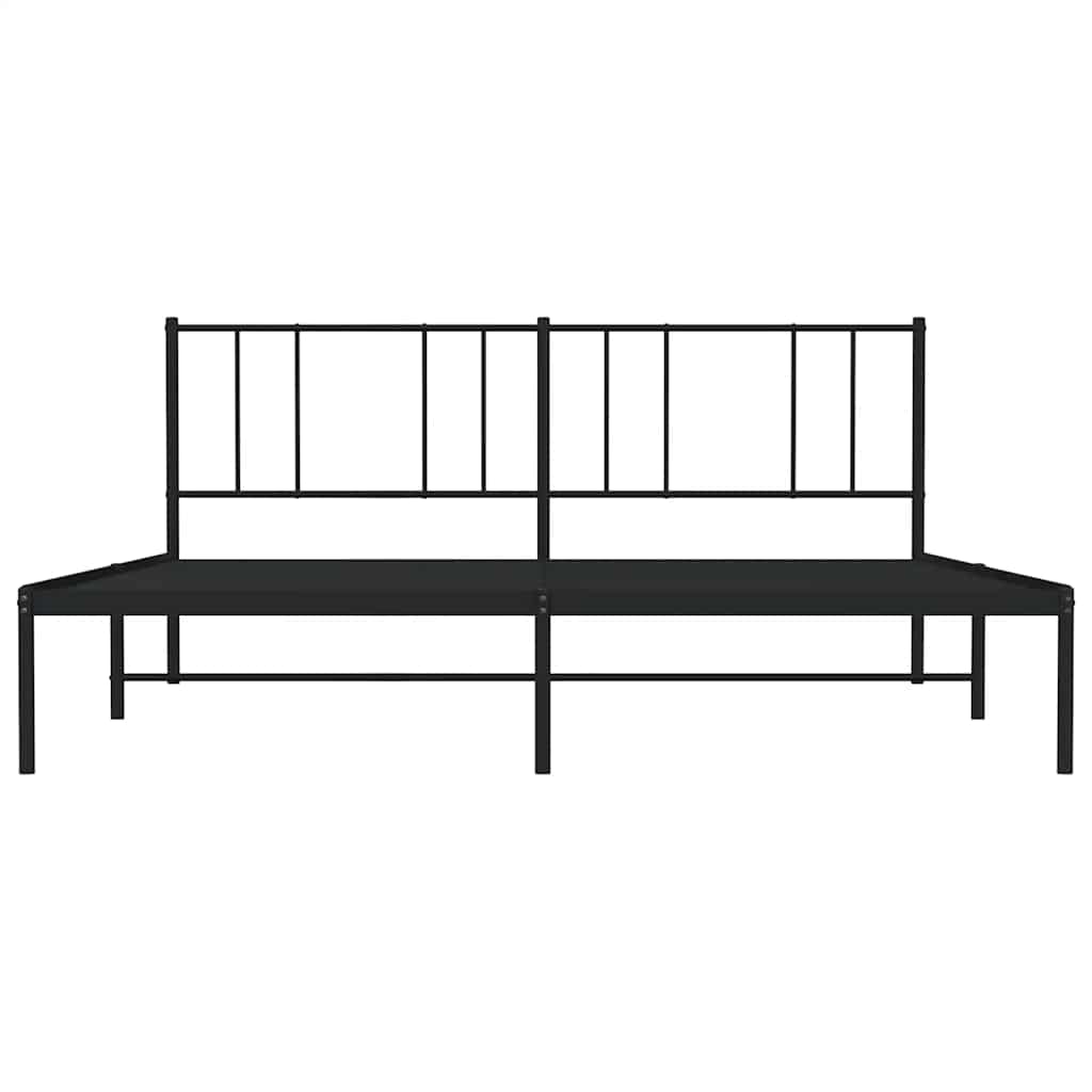 sengeramme med sengegavl 183x213 cm metal sort