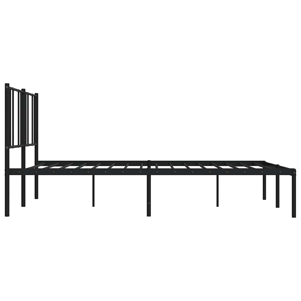 sengeramme med sengegavl 183x213 cm metal sort