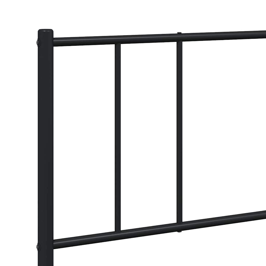 sengeramme med sengegavl 183x213 cm metal sort
