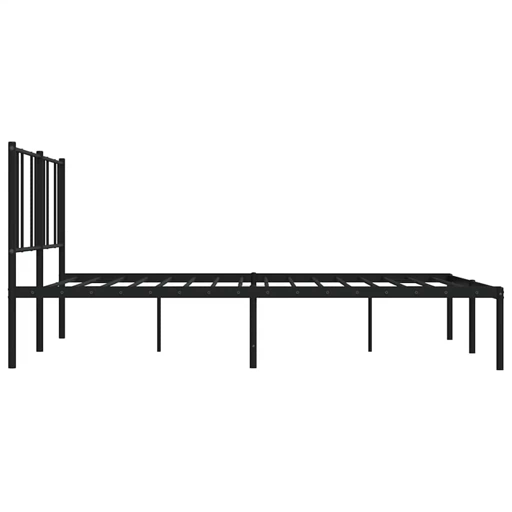 sengeramme med sengegavl 193x203 cm metal sort