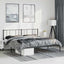 sengeramme med sengegavl 193x203 cm metal sort