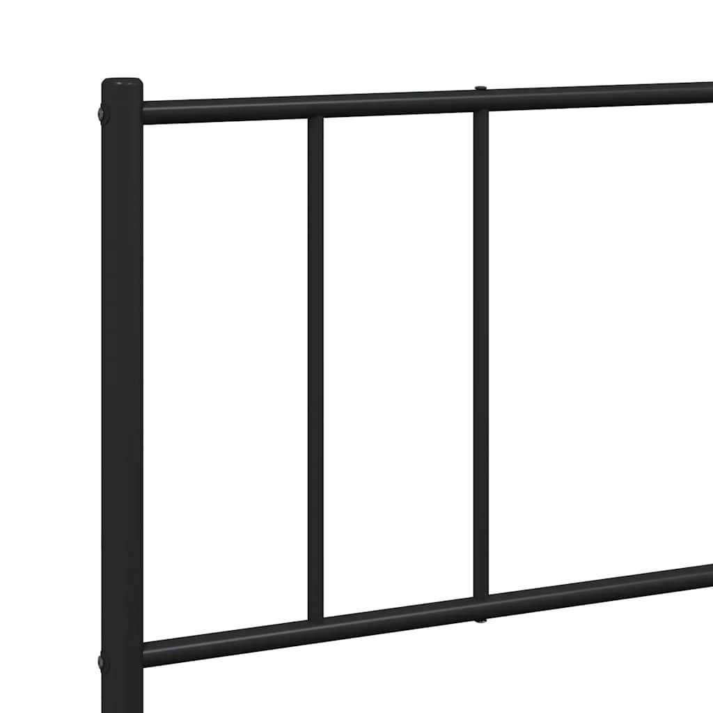 sengeramme med sengegavl 200x200 cm metal sort