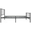 sengeramme med sengegavl og fodgærde 90x190 cm metal sort